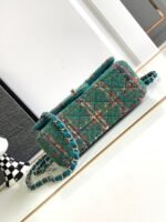 CC MEDIUM 20 CLASSIC BAG IN GREEN FOREST WOOL TWEED - Image 13