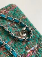 CC MEDIUM 20 CLASSIC BAG IN GREEN FOREST WOOL TWEED - Image 15