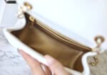 CHANEL 25S FLAP BAG 18 CM IN WHITE LAMBSKIN WITH GOLD HARDWARE - Image 18