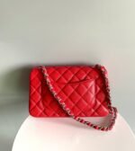MINI RECTANGLE FLAP BAG 20CM RED CAVIAR SILVER HARDWARE - Image 13