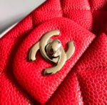 MINI RECTANGLE FLAP BAG 20CM RED CAVIAR SILVER HARDWARE - Image 6