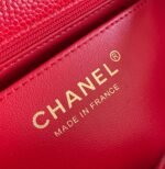 MINI RECTANGLE FLAP BAG 20CM RED CAVIAR GOLD HARDWARE - Image 4
