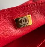 MINI RECTANGLE FLAP BAG 20CM RED CAVIAR GOLD HARDWARE - Image 11