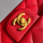 MINI RECTANGLE FLAP BAG 20CM RED CAVIAR GOLD HARDWARE - Image 7