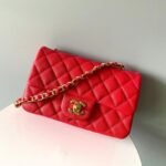 MINI RECTANGLE FLAP BAG 20CM RED CAVIAR GOLD HARDWARE - Image 10