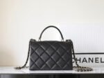 CHANEL 25S FLAP BAG 21 CM IN BLACK LAMBSKIN WITH GOLD HARDWARE - Image 5