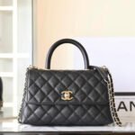 CHANEL 25S FLAP BAG 24 CM IN BLACK LAMBSKIN WITH GOLD HARDWARE - Image 10