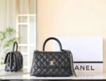 CHANEL 25S FLAP BAG 24 CM IN BLACK LAMBSKIN WITH GOLD HARDWARE - Image 2