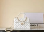 CHANEL 25S FLAP BAG 21 CM IN WHITE LAMBSKIN WITH GOLD HARDWARE - Image 11