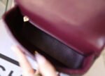 CHANEL 25S FLAP BAG 19 CM IN DARK RED LAMBSKIN WITH GOLD HARDWARE - Image 9