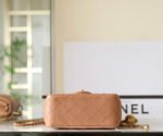 CHANEL 25S FLAP BAG 18 CM IN LIGHT BROWN LAMBSKIN WITH GOLD HARDWARE - Image 6