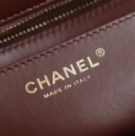 CHANEL 25S FLAP BAG 20 CM IN DARK BROWN LAMBSKIN WITH GOLD HARDWARE - Image 9