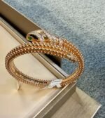 Branded full set Necklace , Earings , Bangle & Ring Gold plated with Swarovski Stones - Image 4