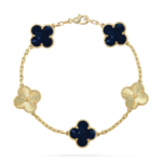 CLOVER 5 MOTIF PIETERSITE BRACELET COLLECTION - Gold,, Laser