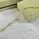 CLOVER 6 MOTIF DIAMOND BRACELET - Gold, 16(Customizable)