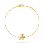 FRIVOLE GOLD FLOWER PINK MALACHITE BRACELET - Diamond