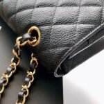 FLAP BAG 25 IN BLACK CAVIAR LEATHER GOLD HARDWARE - Image 8