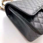 FLAP BAG 25 IN BLACK CAVIAR LEATHER GOLD HARDWARE - Image 15