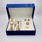 Branded Luxe Radiance 6-Piece Gold-Tone Jewelry & Watch Set - Image 2