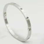 LOVE BRACELET 3.65MM 10 DIAMONDS - 16, Silver