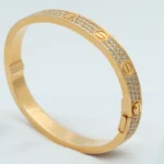 LOVE BRACELET 6.1MM DIAMOND-PAVED - 16, Rose Gold