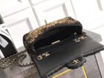 CC 20 SEQUINS FLAP BAG IN BLACK MIX BROWN - Image 16