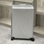 Large Arctic Silver Luxury Iconic Designer Suitcase