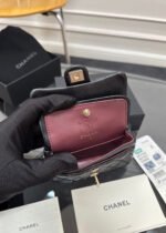 CHANEL 25S FLAP CHARM BAG 13 IN BLACK LAMBSKIN - Image 7