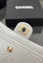 CHANEL 25S FLAP CHARM BAG 13 IN GREY LAMBSKIN - Image 14