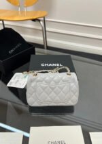 CHANEL 25S FLAP CHARM BAG 13 IN GREY LAMBSKIN - Image 6