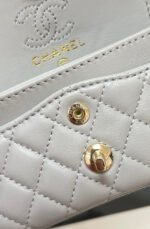 CHANEL 25S FLAP CHARM BAG 13 IN GREY LAMBSKIN - Image 18