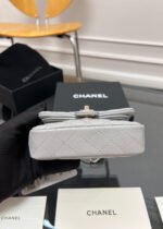 CHANEL 25S FLAP CHARM BAG 13 IN GREY LAMBSKIN - Image 19