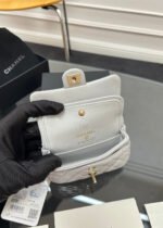 CHANEL 25S FLAP CHARM BAG 13 IN GREY LAMBSKIN - Image 22