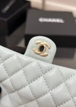 CHANEL 25S FLAP CHARM BAG 13 IN LIGHT BLUE LAMBSKIN - Image 21