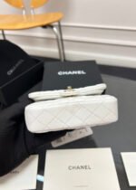 CHANEL 25S FLAP CHARM BAG 13 IN WHITE LAMBSKIN - Image 11