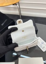 CHANEL 25S FLAP CHARM BAG 13 IN WHITE LAMBSKIN - Image 3