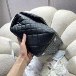 CHANEL 26S FLAP BAG 46 IN BLACK CAVIAR CALFSKIN WITH GOLD HARDWARE - Image 12