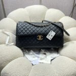 CHANEL 26S FLAP BAG 46 IN BLACK CAVIAR CALFSKIN WITH GOLD HARDWARE - Image 10