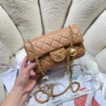 CHANEL 26S FLAP BAG 20 IN BROWN LAMBSKIN - Image 11