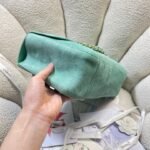 CHANEL 26S CLASSIC FLAP 33 IN MINT GREEN SUEDE - Image 6