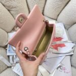 CHANEL 26S FLAP BAG 20 IN PASTEL PINK LAMBSKIN - Image 6
