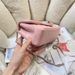 CHANEL 26S FLAP BAG 20 IN PASTEL PINK LAMBSKIN - Image 2