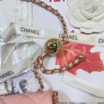 CHANEL 26S FLAP BAG 20 IN PASTEL PINK LAMBSKIN - Image 4