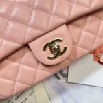 CHANEL 26S FLAP BAG 20 IN PASTEL PINK LAMBSKIN - Image 5