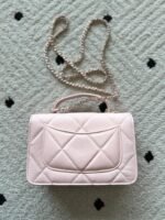 CHANEL 25S MINI FLAP BAG 19 IN LIGHT PINK CAVIAR LEATHER - Image 11