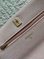 CHANEL 25S MINI FLAP BAG 19 IN LIGHT PINK CAVIAR LEATHER - Image 9