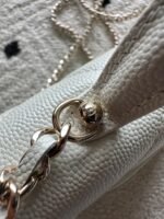 CHANEL 25S MINI FLAP BAG 19 IN WHITE CAVIAR LEATHER - Image 6
