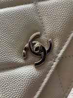 CHANEL 25S MINI FLAP BAG 19 IN WHITE CAVIAR LEATHER - Image 9