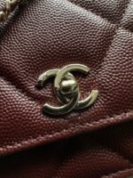 CHANEL 25S MINI FLAP BAG 19 IN DARK RED CAVIAR LEATHER - Image 11