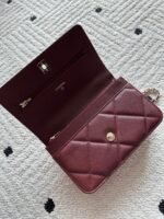 CHANEL 25S MINI FLAP BAG 19 IN DARK RED CAVIAR LEATHER - Image 3